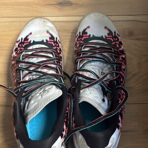 Jordan Zion 3 Athletic Shoes - White and Black with Red Accents